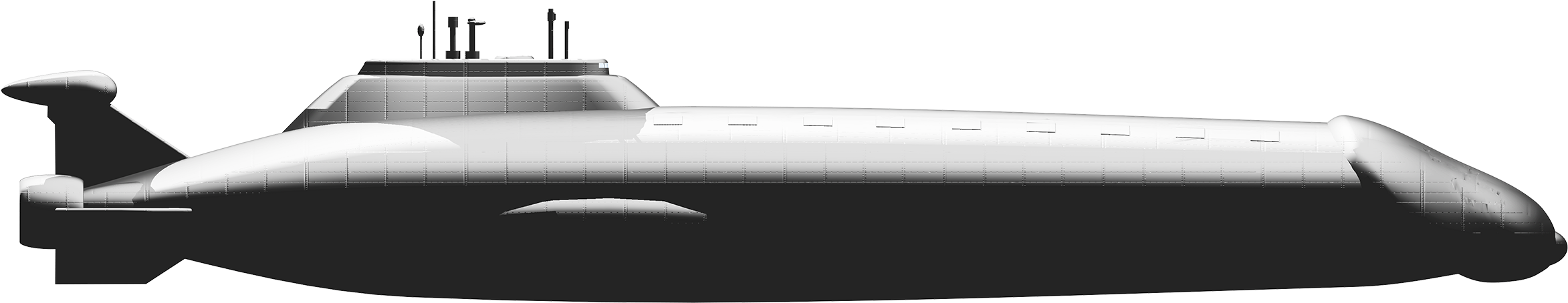 Nuclear Submarine Png (2428x538), Png Download