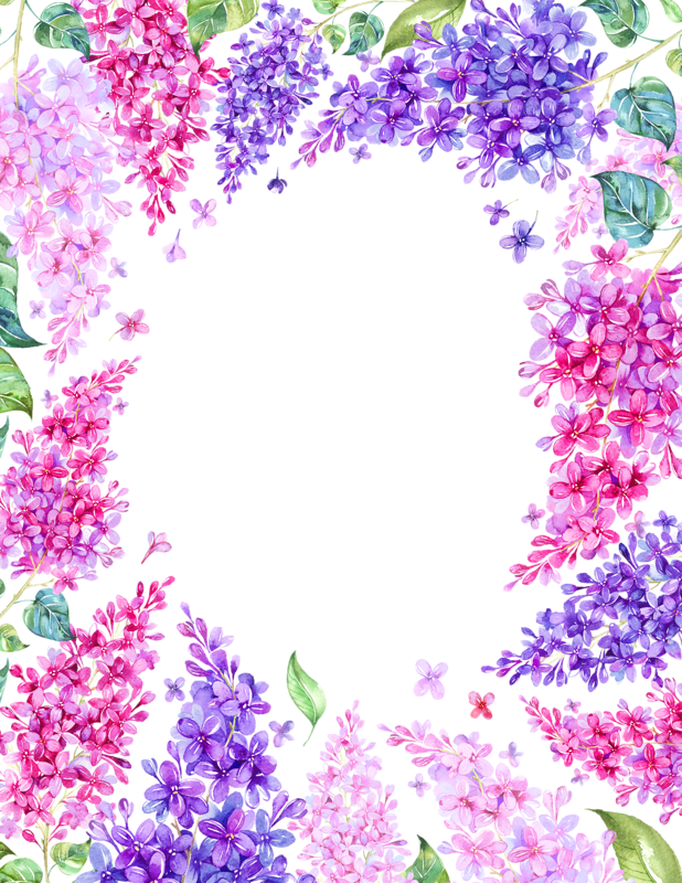 Подсолнухи - Watercolor Png Flowers Border (618x800), Png Download