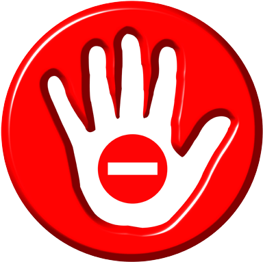 Hazardous Materials Such As Stop Hand Png - Stop Sign (383x500), Png Download