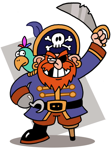 Clip Arts Related To - Cartoon Pirate (360x480), Png Download