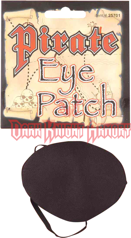 Satin Pirate Eye Patch - Black Satin Pirate Eye Patch (850x850), Png Download