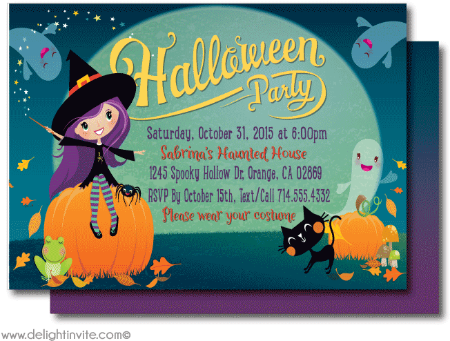 Kid Friendly Halloween Party Invitations - Kid Friendly Halloween Invitations (656x530), Png Download
