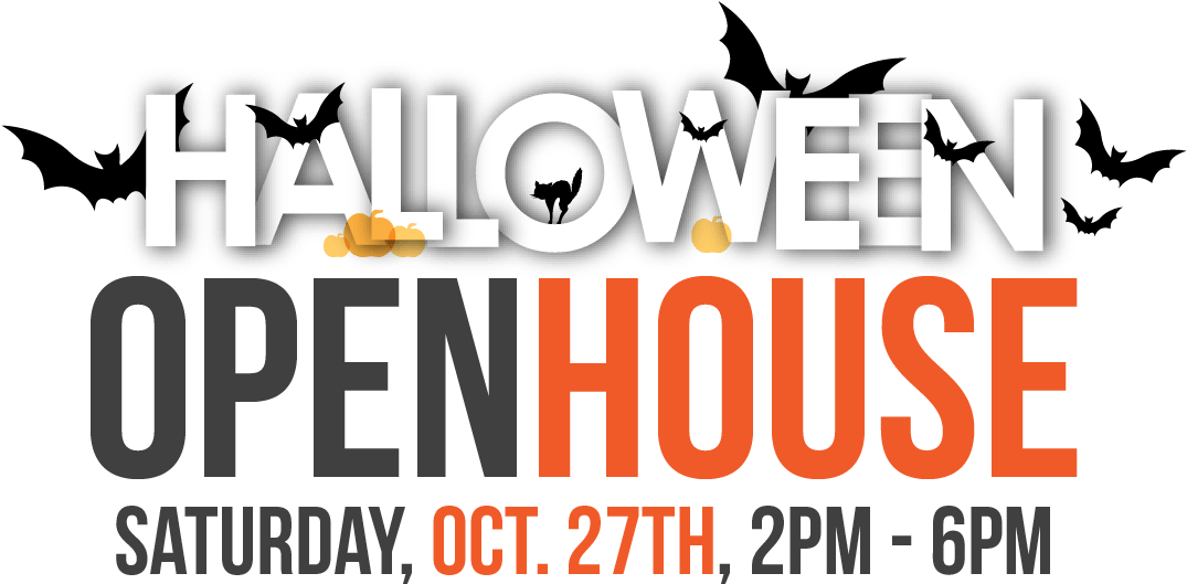 Open House Halloween Party - Party (1074x535), Png Download