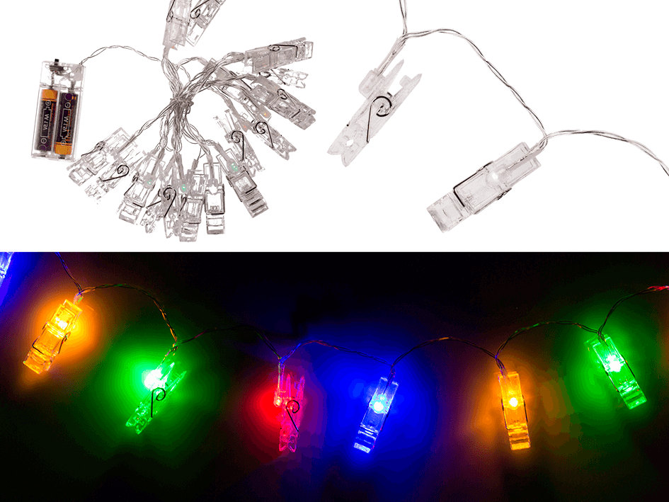 You Are Here - Ljusslinga / Fotoklämmor 4,5m 16 Klämmor (945x709), Png Download