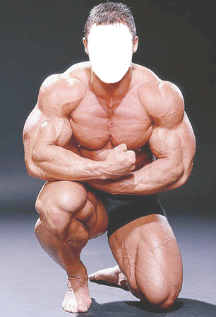 Strong Man - Body Builder (306x448), Png Download
