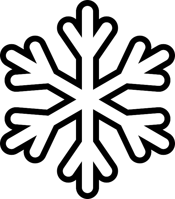 Snowflake, Crystal, Symmetry, Winter, Frost, Ice - Molde De Copo De Nieve (564x640), Png Download