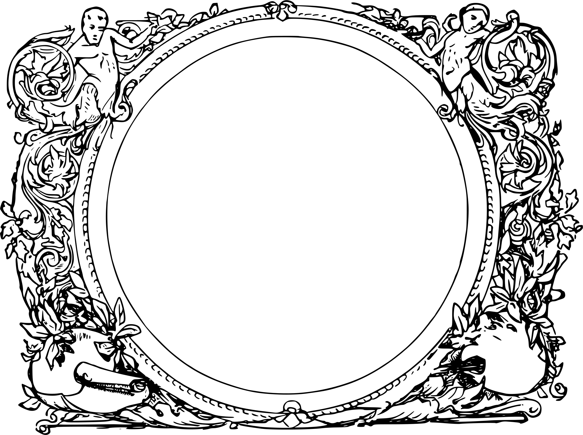Banner Library Big Image Png - Transparent Ornate Frame (2400x1789), Png Download