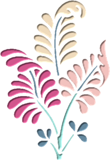 Florales Y Adornos En Tonos Pasteles Png - Hojas Silhouette (373x533), Png Download