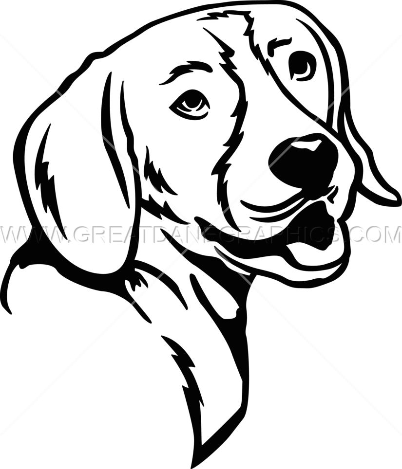 Beagle Clipart Black And White - Beagle Line Art (825x964), Png Download