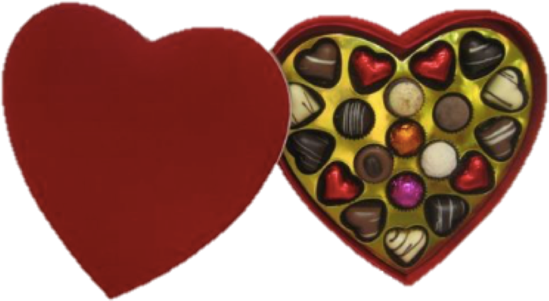 Box Of Chocolates Png 545980 - Heart (806x609), Png Download