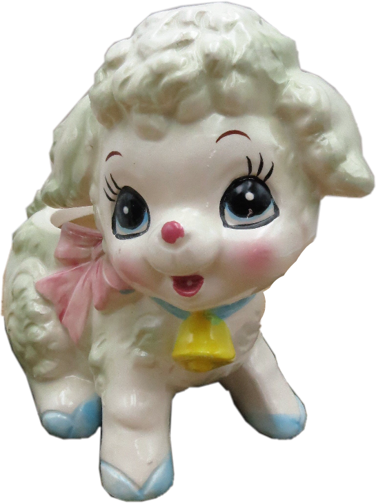 Lamb Cute Vintage Ageregression Tumblr Moodboard Doll - Animal Figure (545x728), Png Download