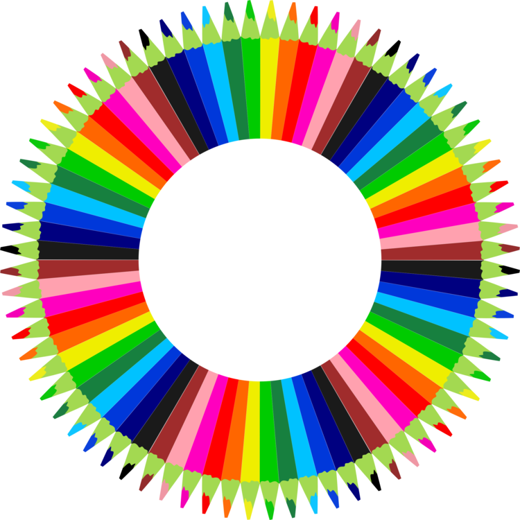 Colored Pencil Picture Frames Musical Keyboard - Png Colorful Frame Design (750x750), Png Download