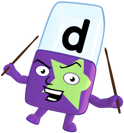 Letterland Annie Apple Clipart - Alphablocks D (600x600), Png Download