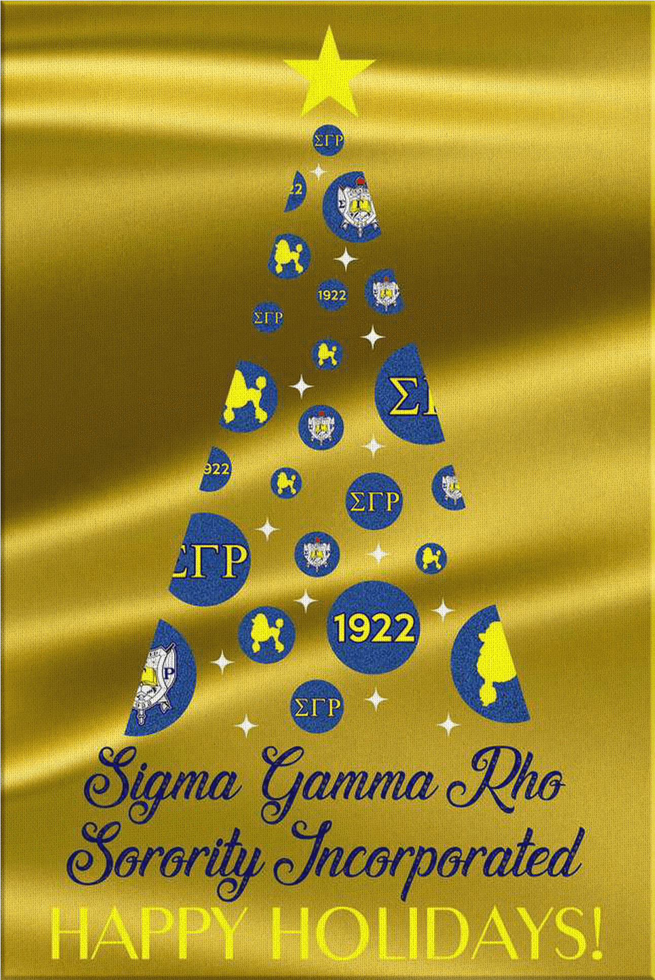 Sigma Gamma Rho Christmas Wall Canvas Select Options - Christmas Tree (2000x2000), Png Download