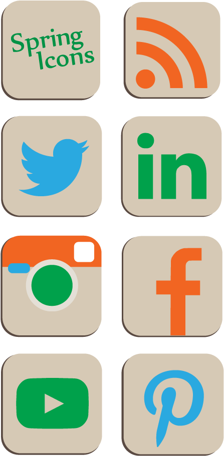 Spring Social Media Icons - Social Media Icons Instagram Icon (560x960), Png Download