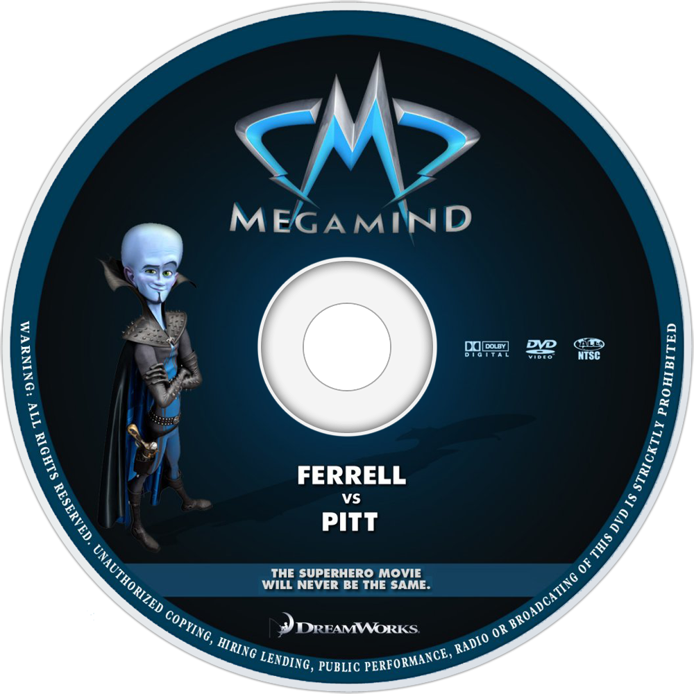 Megamind Dvd Disc Image - Megamind (1000x1000), Png Download