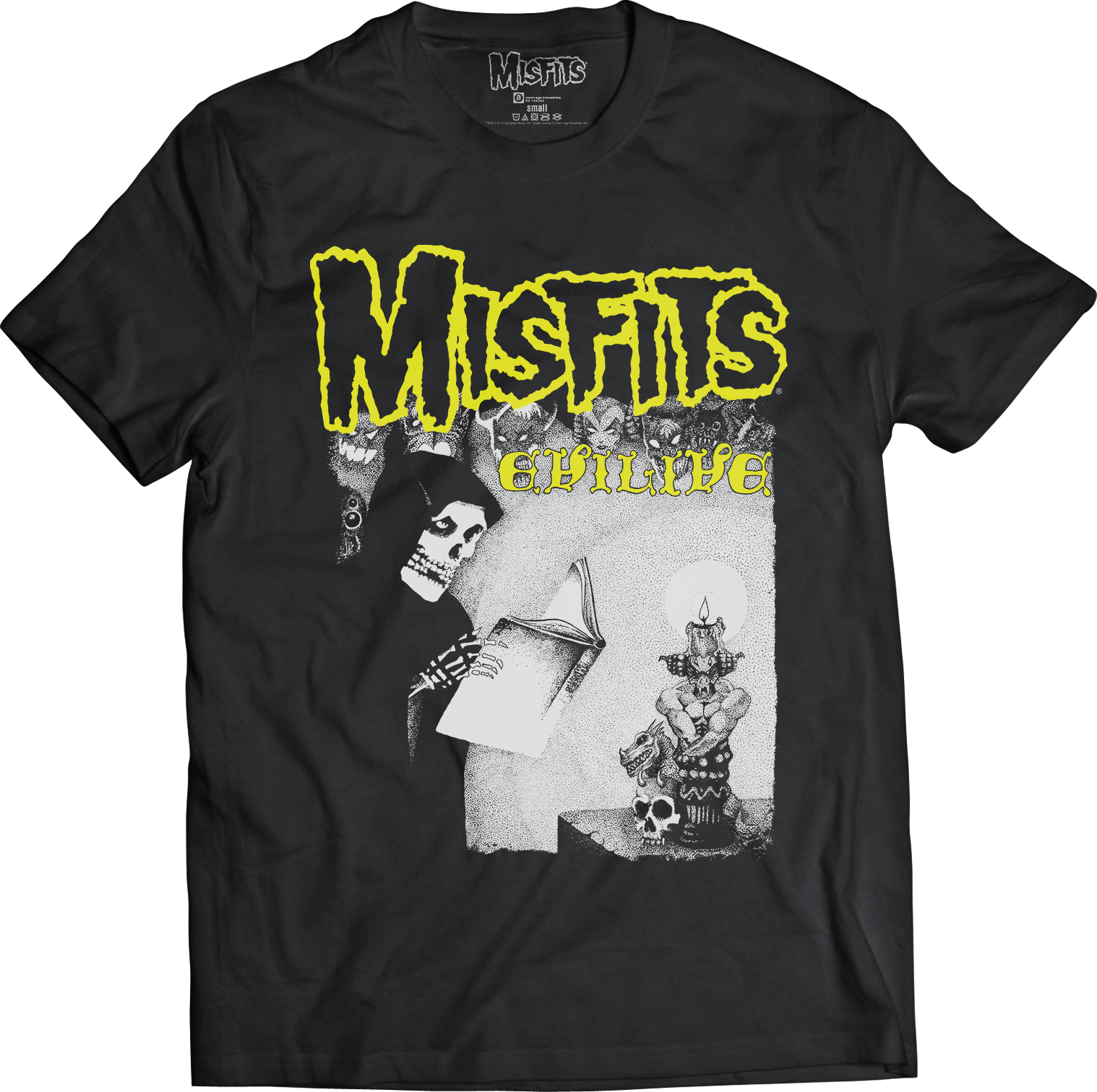 Misfits "evilive Book" Black T-shirt - Red Dead Kennedys Shirt (1518x1512), Png Download