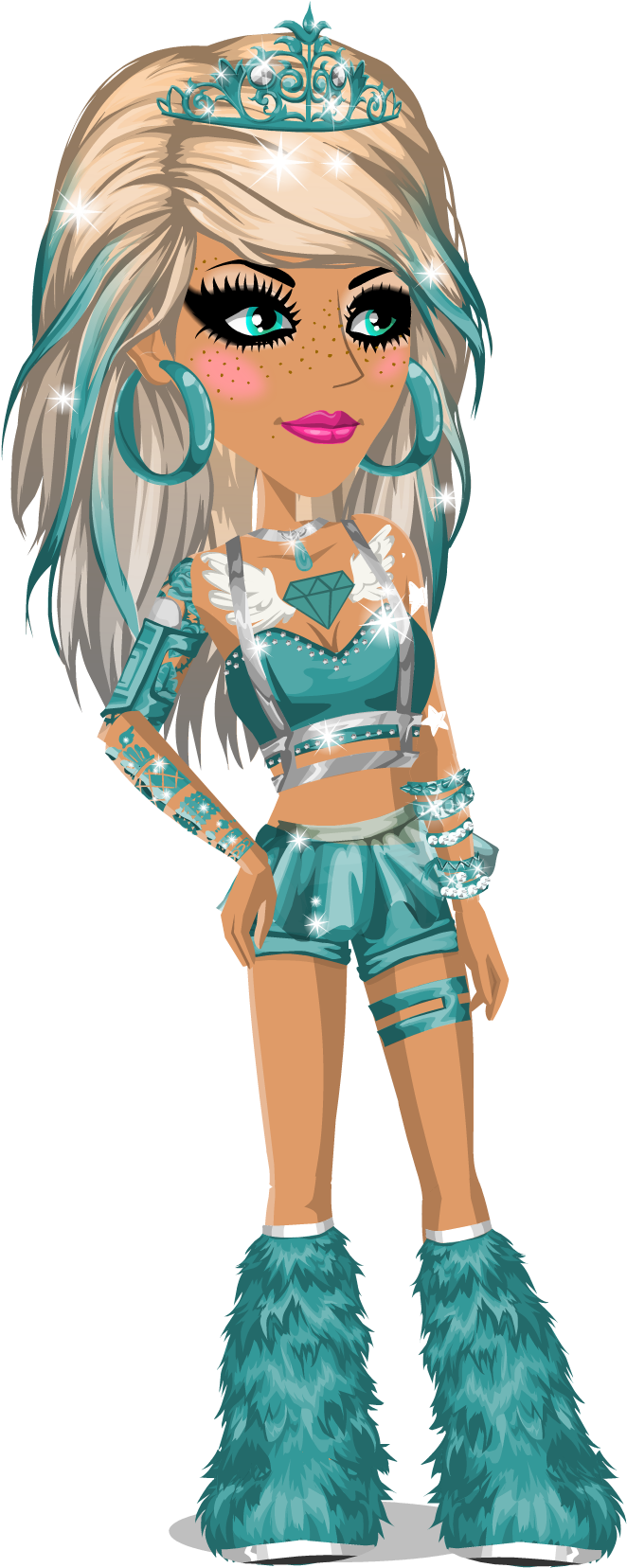 Movie Star Planet Girls (671x1661), Png Download