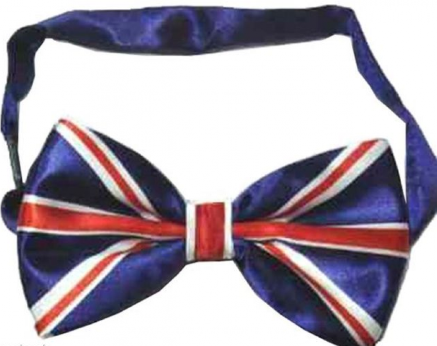 Bow Tie Union Jack Flag St0957 - Silk (900x1140), Png Download