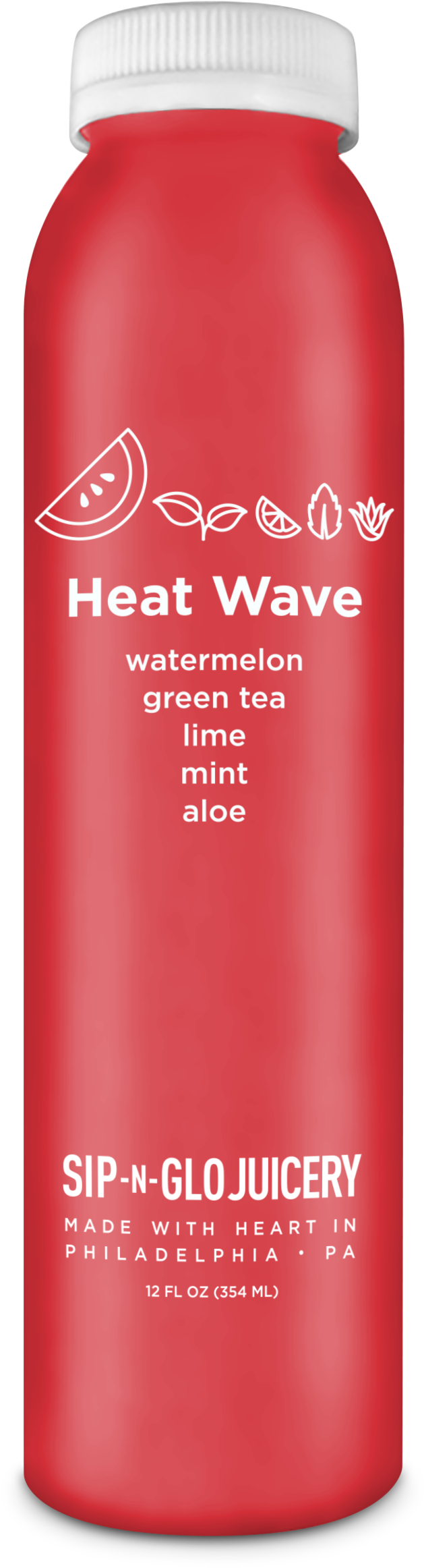 Sng 12ozbottle Template Heatwave - Sip-n-glo Juicery South (1000x2571), Png Download