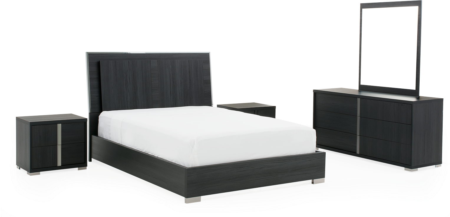 Image For Black Bedroom Set - Bed Frame (1557x2412), Png Download