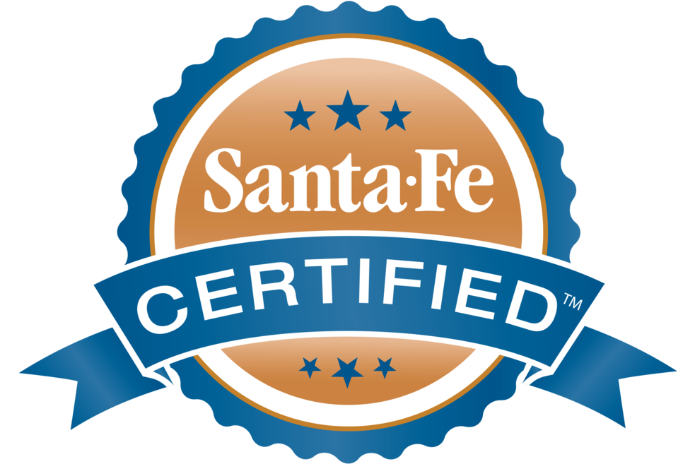 Santa Fe Certified Logo-high Resolution Color (1000x777), Png Download