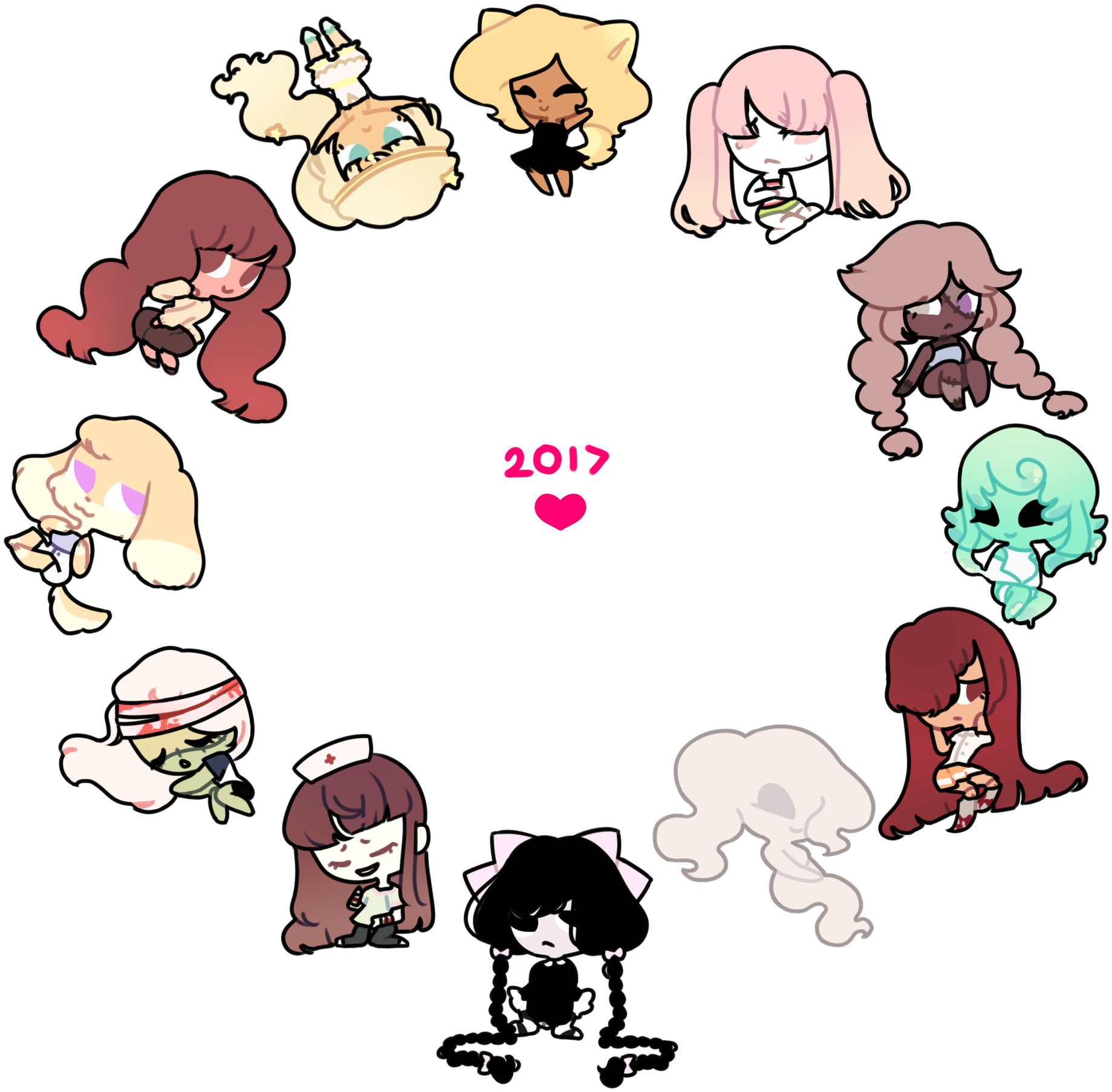 Happy New Year - Cartoon (2000x2000), Png Download