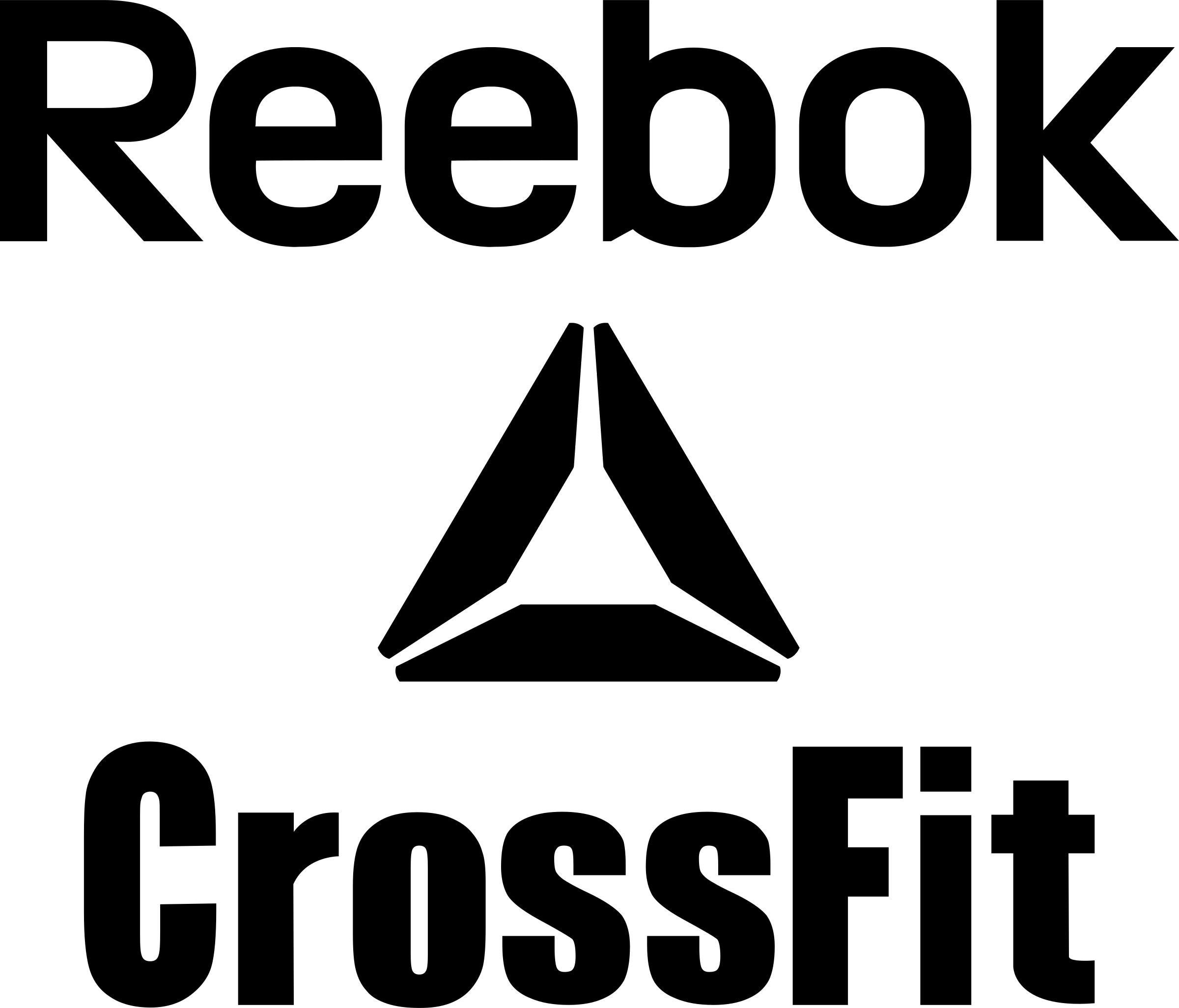 Reebok Crossfit Logo Black And White - Reebok (2400x2052), Png Download