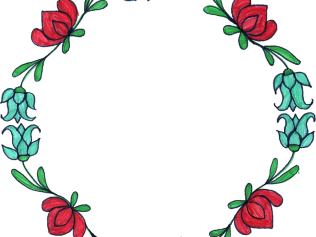 Flowers Borders Clipart Circle - Miss You My Papa (640x480), Png Download