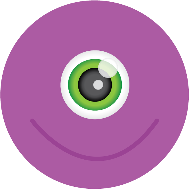 Click Here Hand Icon Png - Purple Monster (720x720), Png Download