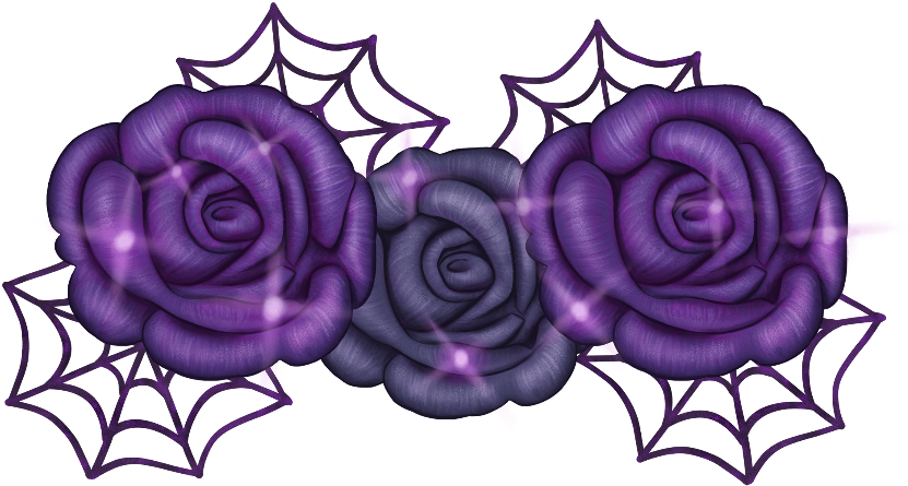 #flores #flower #vector #morado #halloween #destellos - Garden Roses (1024x600), Png Download