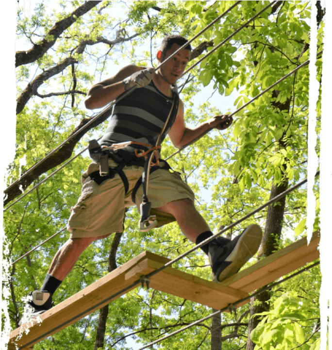 Tree Top Adventure Ropes Course In Sevierville, Tn - Extreme Sport (1152x720), Png Download