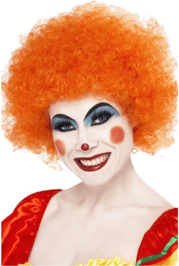 Orange Clown Wig (599x949), Png Download