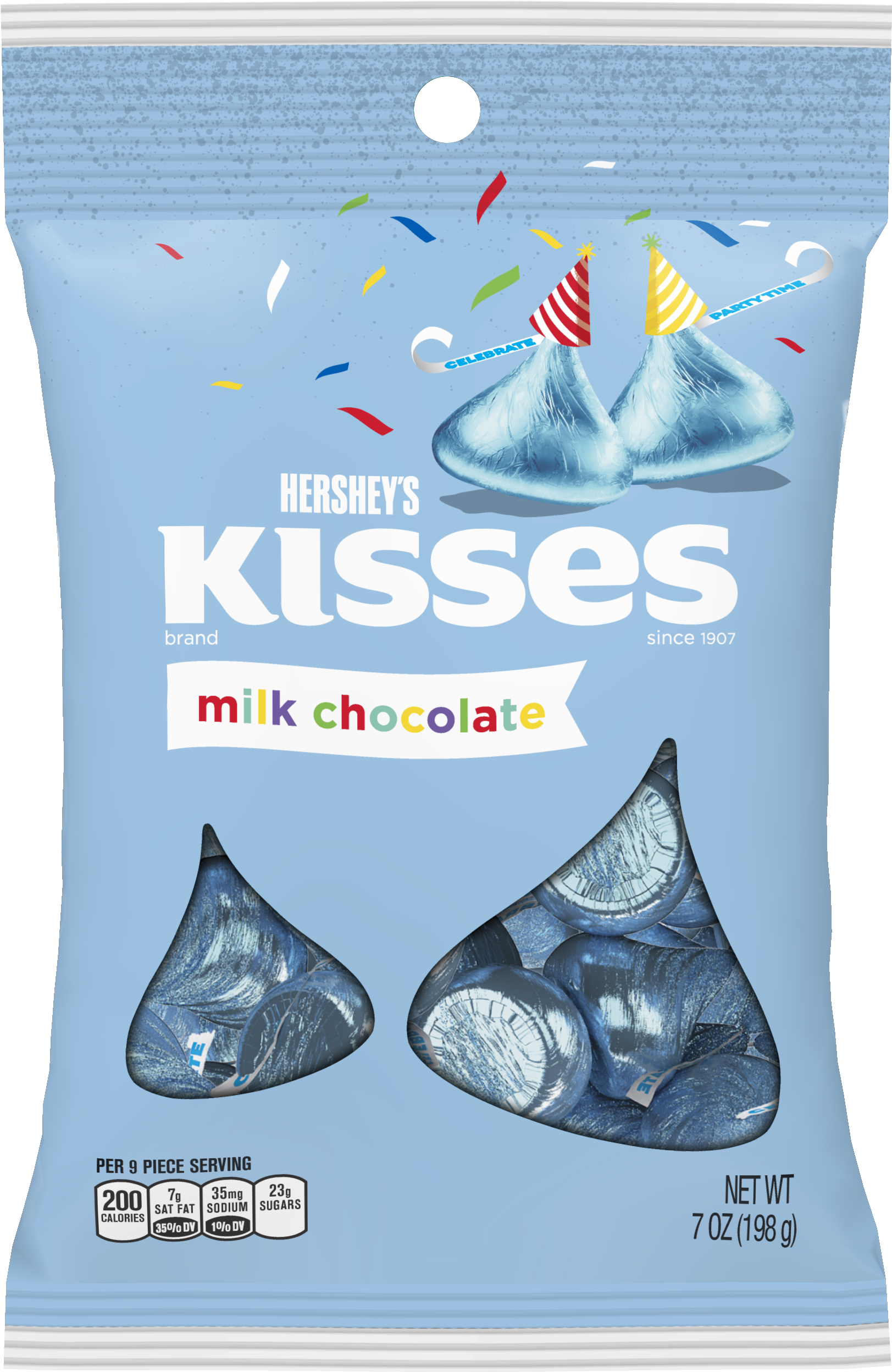 Hershey's Kisses Milk Chocolate Light Blue Birthday - Hershey Kisses Party Blue (3000x3000), Png Download
