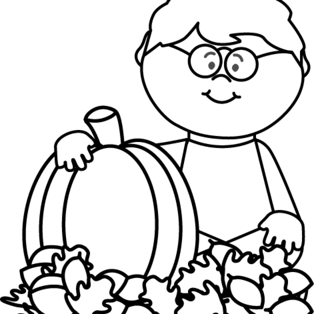 Fall Clipart Black And White Fall Clip Art Fall Images - Free Thanksgiving Coloring Sheets Printable (1024x1024), Png Download