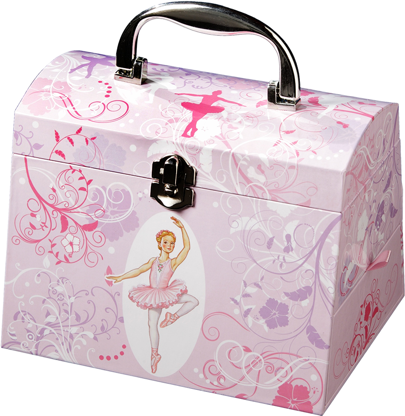 Twirls & Swirls Ballerina Musical Jewelry Box - Briefcase (1024x1024), Png Download