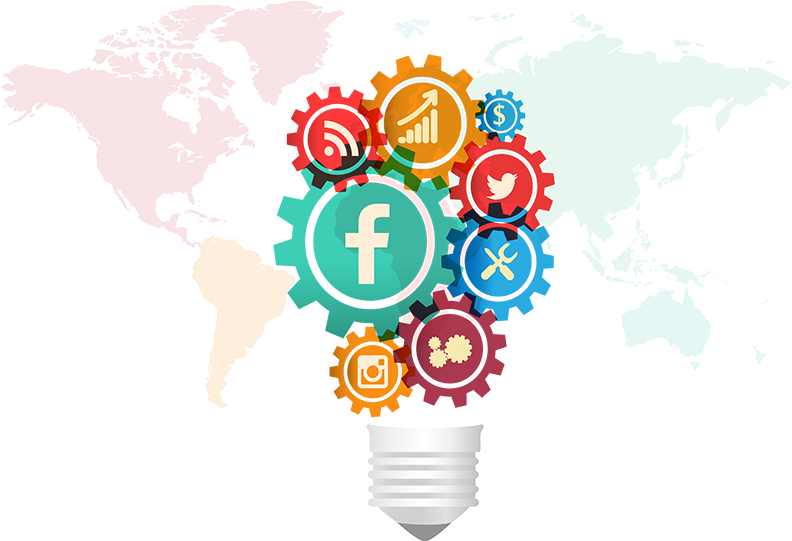 Consultoría En Redes Sociales - Cartoon Head With Gears (800x540), Png Download