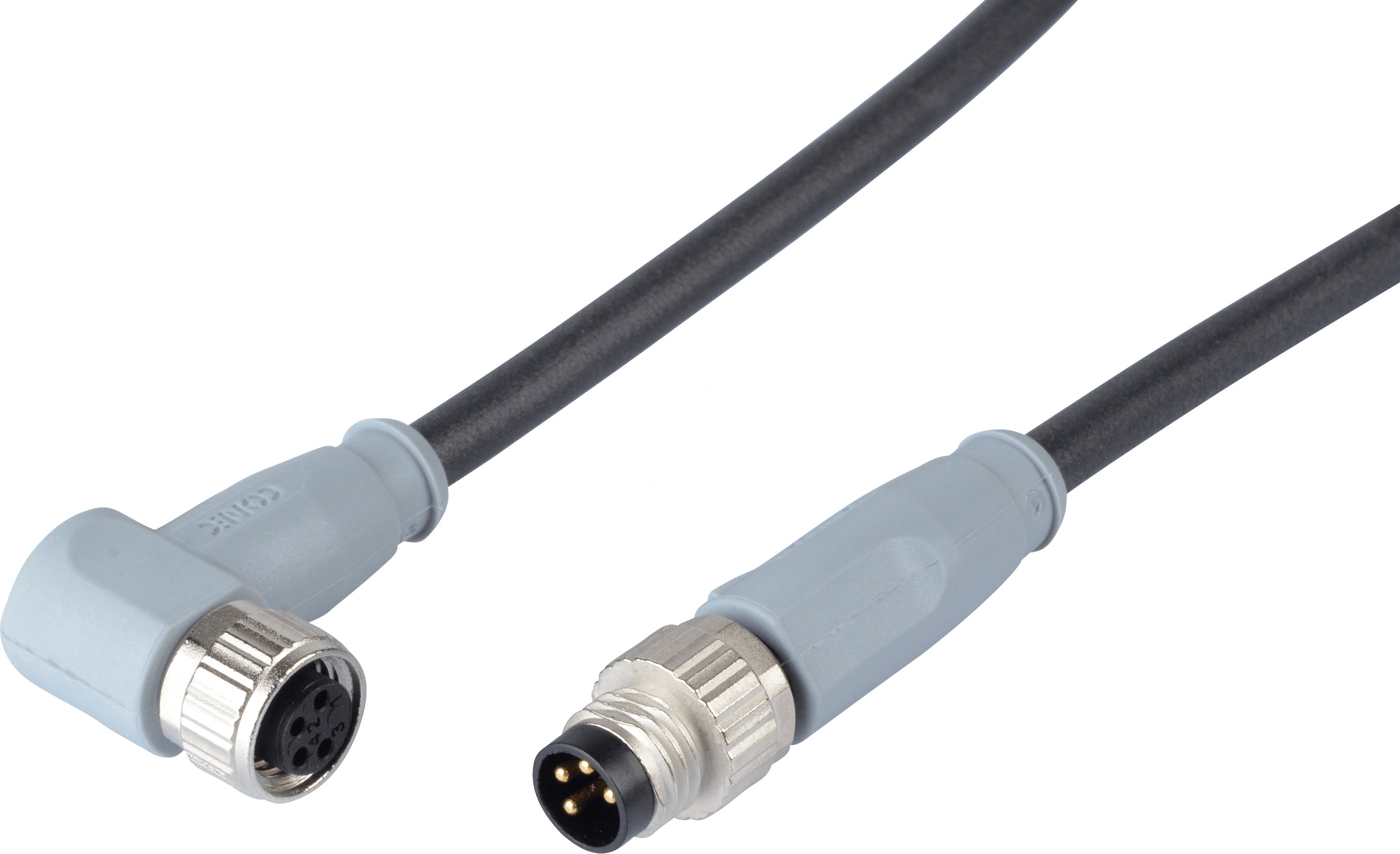 Sal M8x1, 5-pol, 3 M, Connector, 90° Conec - Networking Cables (2892x1764), Png Download