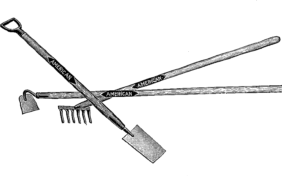 Jpg Design Gardening Tools Digital Stamps Vintage - Illustration (1390x845), Png Download