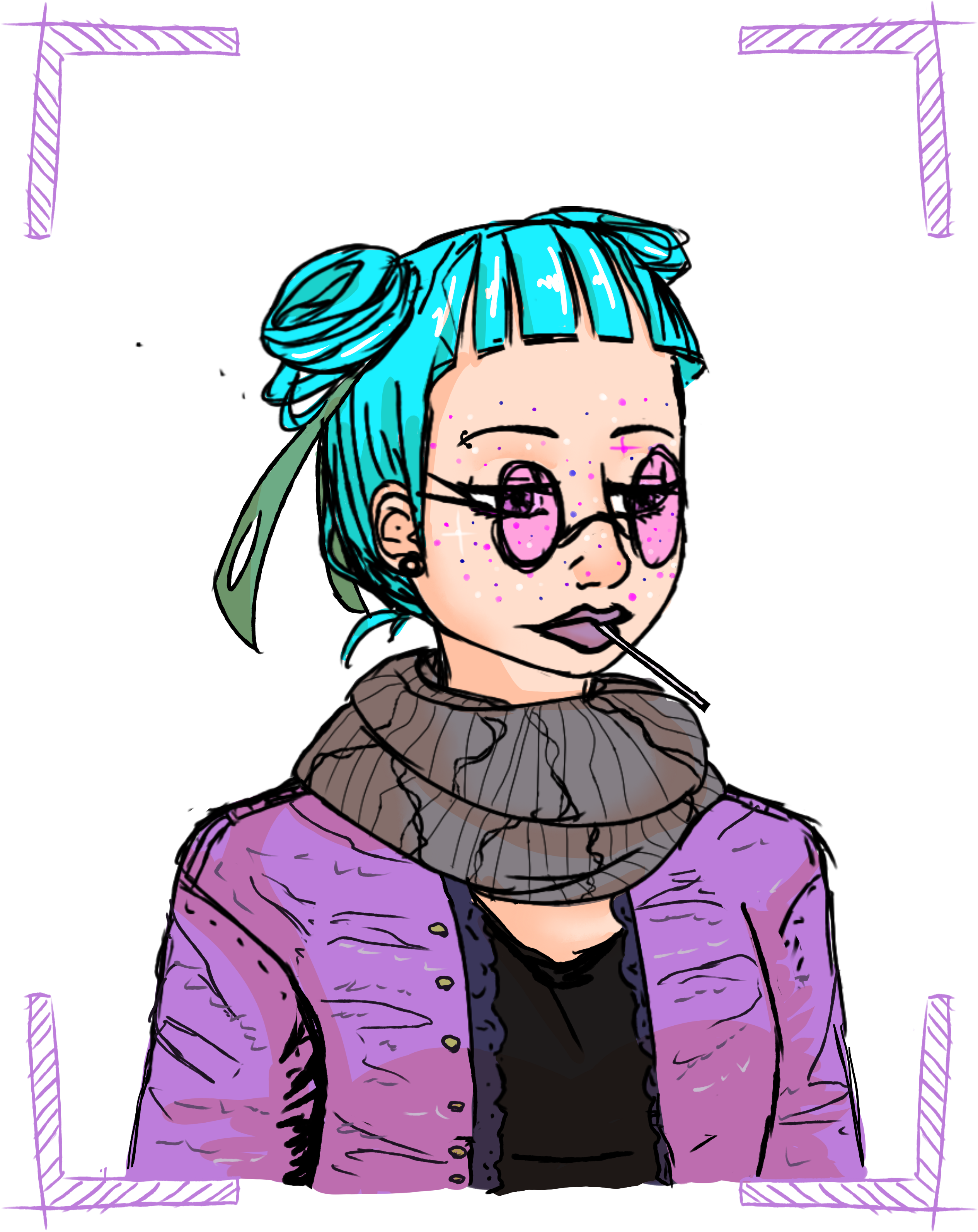 Galaxy Daydream - Cartoon (2861x3415), Png Download