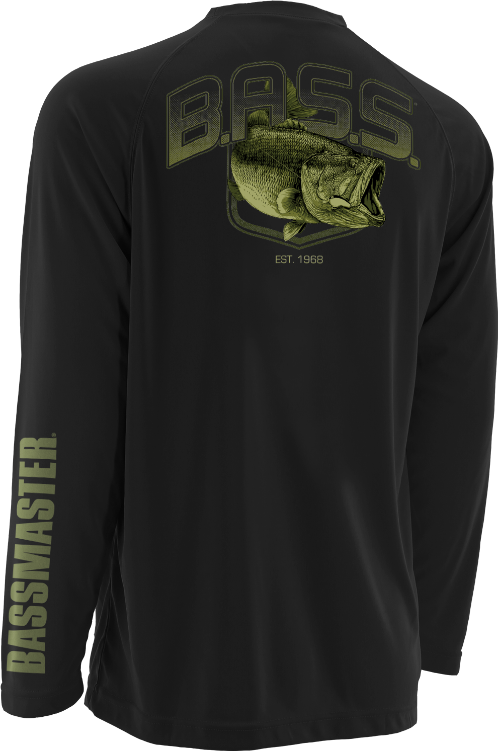 Huk Bassmaster Big Bass Raglan Long Sleeve T-shirt - Long-sleeved T-shirt (1500x1500), Png Download