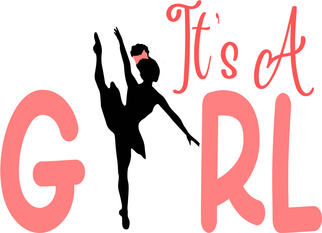 Its An African American Girl Gender Reveal Svg Graphic - Ballet Dancer Silhouette (1200x800), Png Download