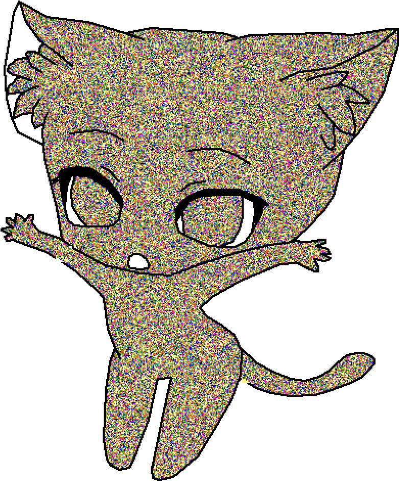 Sprinkle Kitten - Cartoon (1000x1000), Png Download