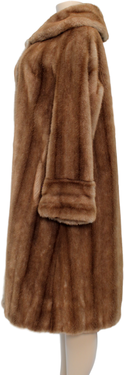 Mincara By Russel Taylor Vintage Faux Fur Coat - Fur Clothing (667x1500), Png Download