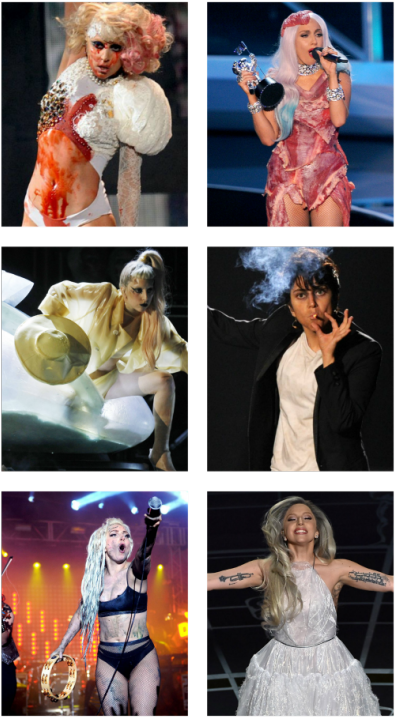 “lady Gaga - Lady Gaga Meat Dress (427x750), Png Download