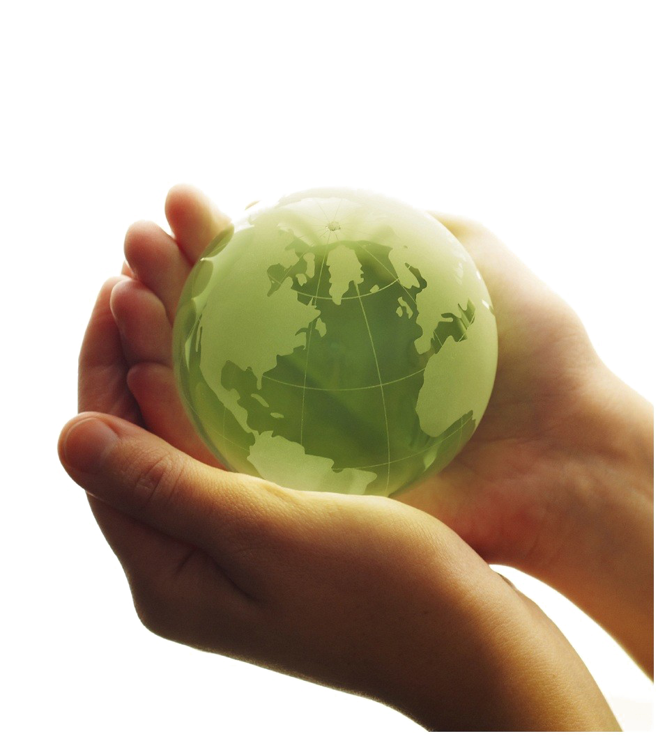 Earth In Hand Png High-quality Image - Green Earth In Hand (1148x1164), Png Download