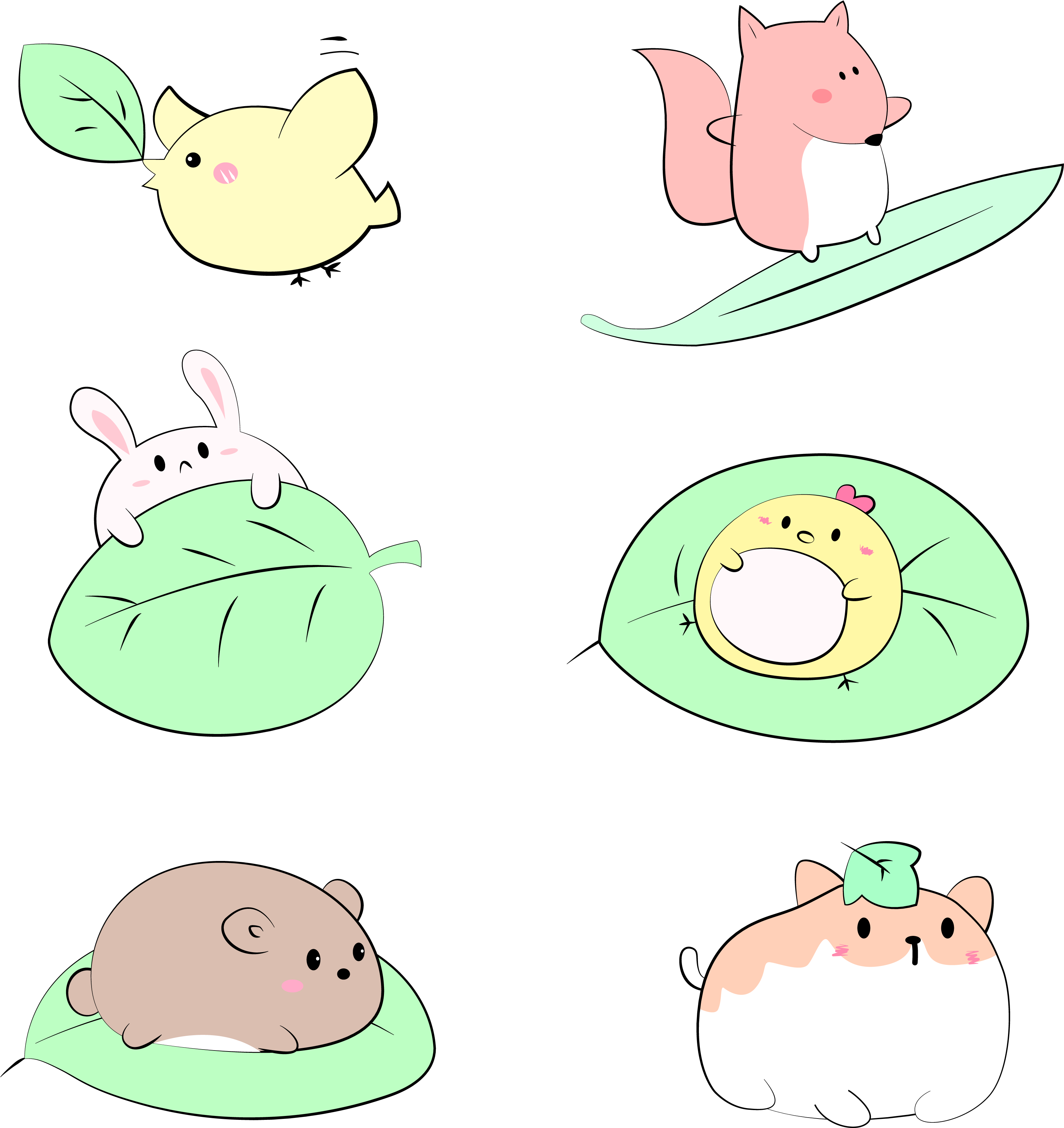 Hand Drawn Vector Birdie Small Squirrel Png And Image - Cartoon (4267x5704), Png Download