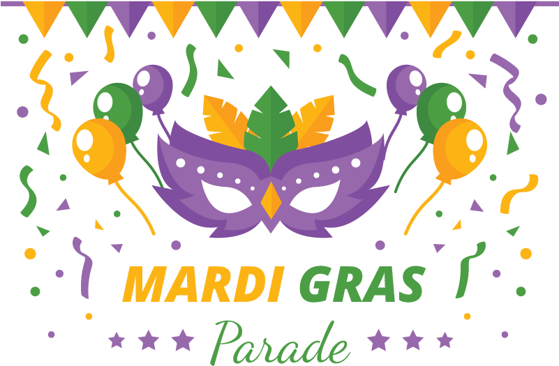 Town Of Woodworth Mardi Gras Parade (800x553), Png Download