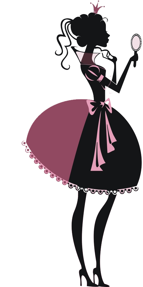 Princess Silhouette Poster Illustration Girl Transprent - Girl Makeup Silhouette Transparent (706x1024), Png Download