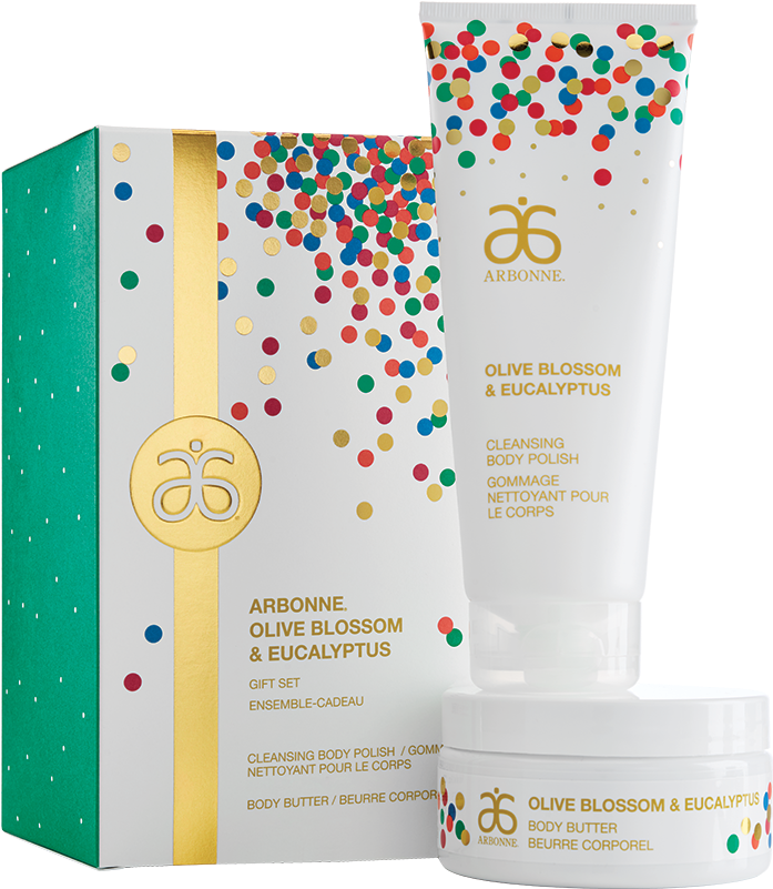 Holiday 2017- Arbonne Olive Blossom & Eucalyptus Gift - Arbonne Olive Blossom And Eucalyptus Gift Set (840x900), Png Download